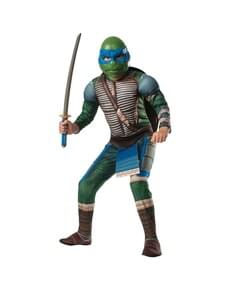 Leonardo Ninja Turtles film muskulært kostyme for gutt