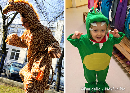 Originale pyjamas onesie og Kirugimis kostumer