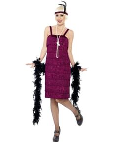 Maroon Flapper Girl Adult Costume