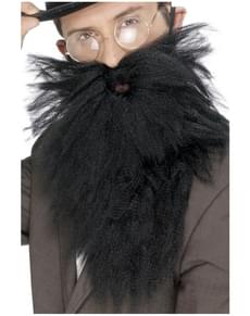 Barbe longue et moustache noire