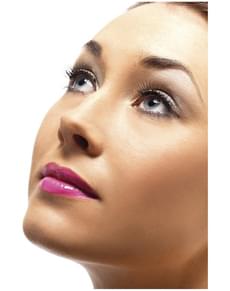 Ciglia nere con strass