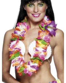Collana hawaiana multicolore grande deluxe