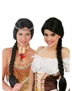 Parrucca con trecce nera