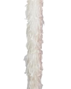 Boa à plumes blanches