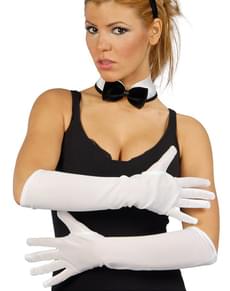 Guantes blancos largos