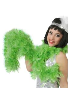 Boa en plumes vert pistache