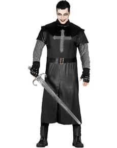 Mens Black Medieval Knight Costume