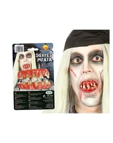 Blutige Piraten Kunstzähne