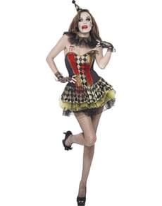Costume clown zombie fever pour femme