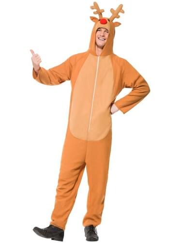 Rentier Kostüm für Herren mit Kapuze