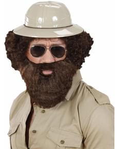 Heavy chestnut beard with moustache