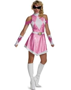 Robe Costume Power Rangers Mighty Morphin rose femme