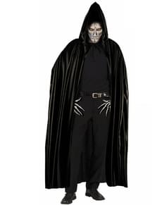 Schwarzer Umhang mit Kapuze für Erwachsene