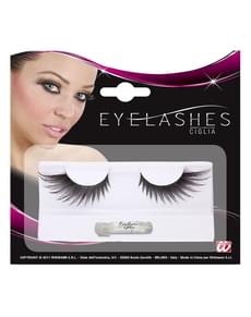 Ciglia finte nere a forma di ali appuntite