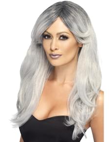 Gespenst Perücke für Damen grau