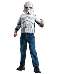 Muskulöses Stormtrooper Kostüm Set für Jungen aus Star Wars
