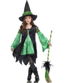 Girls Emerald Witch Costume