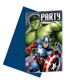 Sett med 6 The Avengers Superkrefter invitasjoner