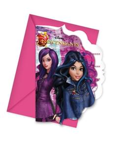 Sett med 6 Descendants Invitasjoner