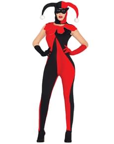 Costume da giullare arlecchino per donna