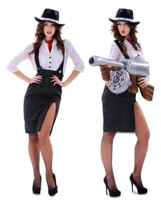 Déguisement gangster élégant femme