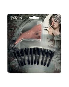 Sæt med heksenæse og -negle til kvinder