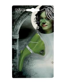 Woman's Green Witch Nose with Wart