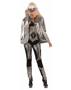 Futuristischer Umhang silber für Erwachsene