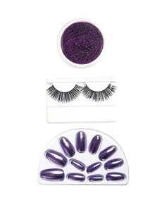 Woman's Witch Nails, Make-up and Eyelashes Kit