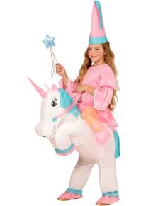 Déguisement sur ma licorne fille