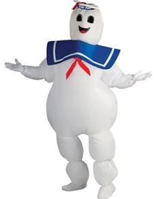 Costume da Marshmallow degli Acchiappafantasmi per adulto taglia grande