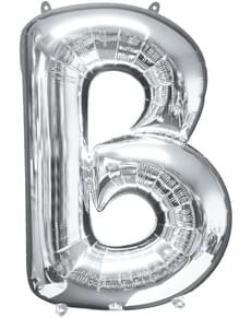 Silver Letter B Balloon