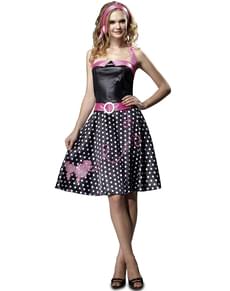 Costume da ragazza caniche polka dot per donna