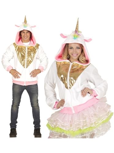 Ekstra Stor Flerfarget Enhjørning Jakke for Voksne