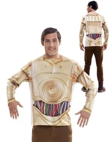 Aikuisten hyperrealistinen C3PO t-paita