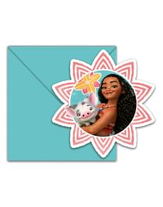 Set of 6 Moana Invitations