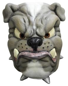Maschera da bulldog di lattice per adulto