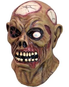 Blinder Zombie Latex-Maske für Erwachsene
