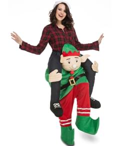 Déguisement lutin de Noël Ride on adulte