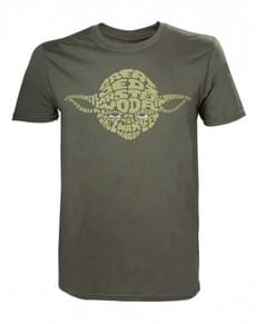 Bokstavdesign Yoda Star Wars T-Skjorte for Menn