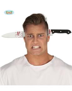 Diadem durchgebohrtes, blutüberströmtes Messer für Erwachsene