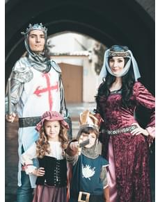 Déguisement de Lady Marion couleur bourgogne