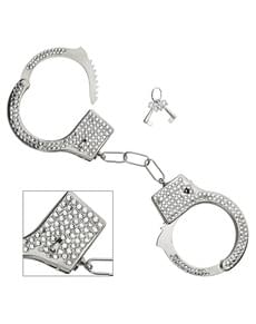 Handschellen mit leuchtenden Kristallen für Erwachsene