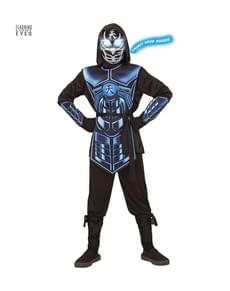 Cyber Ninja Kostüm blau für Kinder