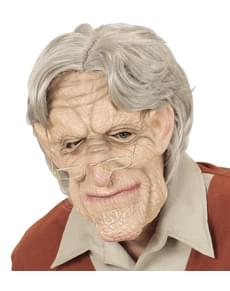 Mask gamling med grå peruk för vuxen